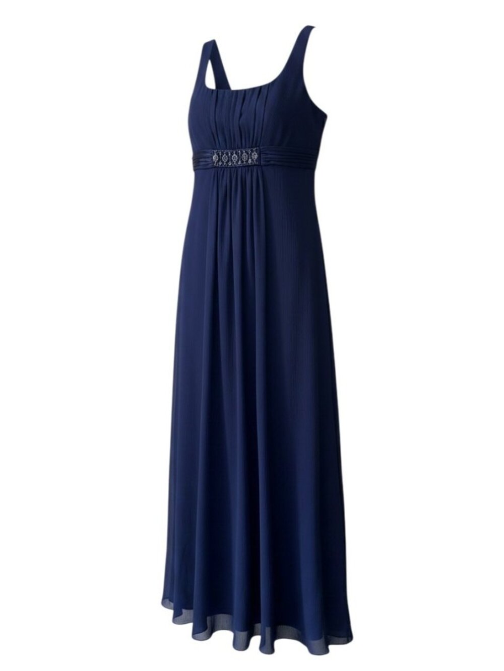 David's Bridal Marine Blue Empire Waist Maxi Dress Size 16